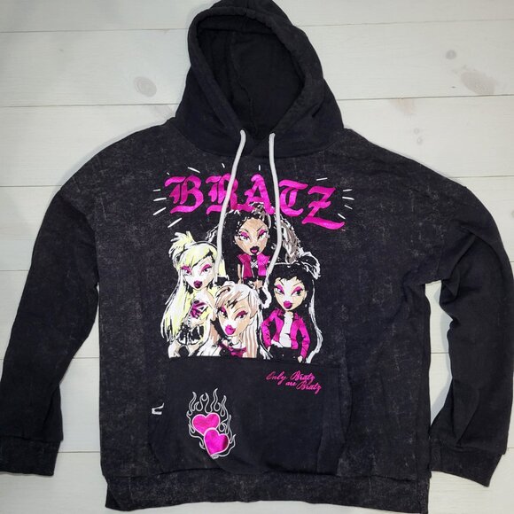 BRATZ Women Graphic Mineral Washed Hoodie. Y2K - Picture 1 of 5
